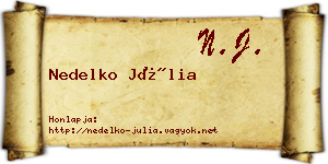 Nedelko Júlia névjegykártya